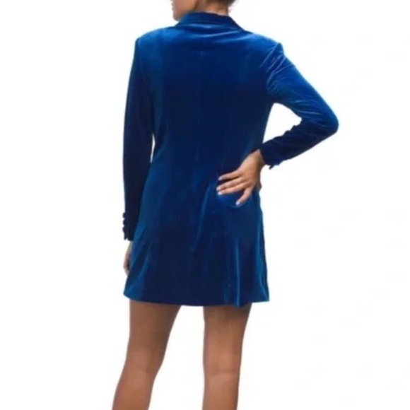 NWT Aidan Mattox Tuxedo Velvet Dress - size 0 - Picture 2 of 9